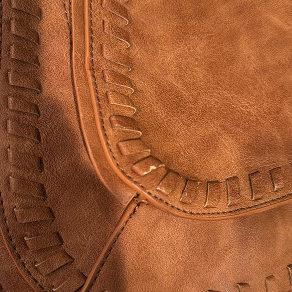 Urban Expressions Lrg Khloe Satchel Crossbody Braided Vegan Leather Western Boho - Picture 14 of 14